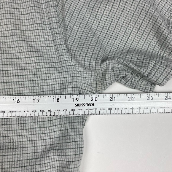 Patagonia Hemp Cotton Short Sleeve Shirt Men’s Small Grey Check Well Worn Button - Picture 7 of 8